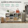 2 Tier Retro Bookcase with Legs 8 Cube Bookshelf 120cm Wood Bookshelves Storage Organizer Shelf, Freestanding Image 5