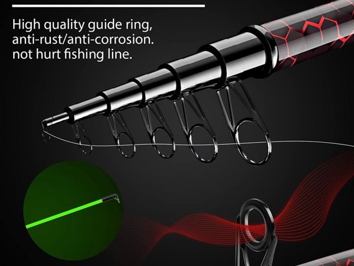 Fishing Rod and Reel Combos, Unique Design With X-Warping Painting, Carbon Fiber Telescopic Fishing Rod with Reel Combo Kit with Tackle Box, Best gift for Fishing Beginner and Angler (FREE POSTAGE)