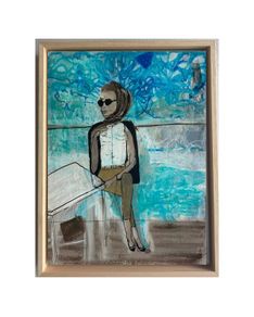 Original Figurative Painting GiFT Irish Art Grace Kelly inspired Cruise Yacht Art