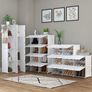 Shoe Storage, Oversized 2 x 7 Tier Shoe Rack Organiser to 28 Pair Shoes, Multifunctional Dust-proof Shoe Storage Cabinet for All Kinds of Shoes, Books, Toys and Clothing (MULTIPLE COLOURS/SIZES) Image 9