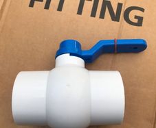 Ball valve for milking technology 75mm and 50mm PVC-U fitting farming technology