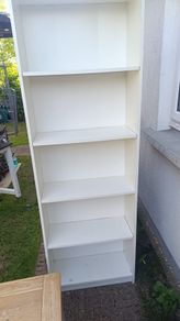 white bookcase