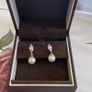 9ct white gold earrings Image 5