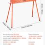 Saw Horses, 2 Pack Folding Work Horses, 299.4 kg Load Capacity Sawhorse with Heavy Duty Legs, All-Metal Portable Saw Horse with Non-Slip Foot Pads, for Woodworking, Carpenters & Contractors Image 2