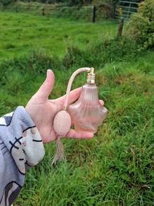 Pink perfume spray bottle postage possible