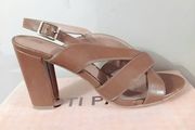 Brown strap sandals size 6 new in box