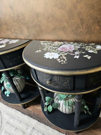 Half moon side tables / Nightstands