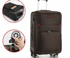 A suitcase with removable wheels