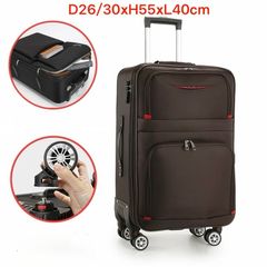 A suitcase with removable wheels