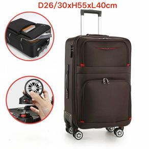 A suitcase with removable wheels