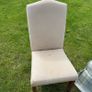 Set of two 2 Parsons dining chairs high back with loose slip covers Image 4