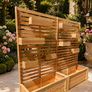 Premium Larch & Cedar Slatted Planter Boxes with Integrated 2m Privacy Screen (Bespoke / Heavy Duty) Image 2