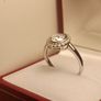 14ct White Gold 1.19 carat Lab Grown Diamond Halo Cluster Ring (Bargain Price) Image 4