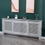 Grey Painted Radiator Cover Wall Cabinet Wood MDF Traditional Modern Adjustable (FREE POSTAGE) Image 2
