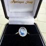 Platinum sapphire & dimond cluster ring Image 2