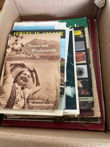 Collection of vintage tourist booklets and hotel brochures