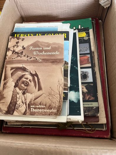 Collection of vintage tourist booklets and hotel brochures