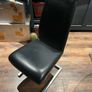 Real leather black chairs Image 2