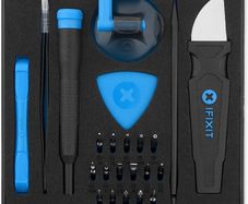 Essential Electronics Toolkit, Basic tool-set with 16 precision bits (4 mm), magnetic screwdriver & opening tools for electronic devices