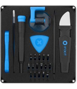 Essential Electronics Toolkit, Basic tool-set with 16 precision bits (4 mm), magnetic screwdriver & opening tools for electronic devices