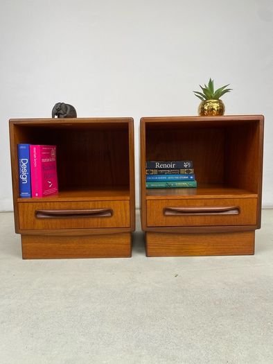 Pair of G Plan Bedside Tables / Cabinets