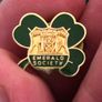 Rare Gold Plated NYPD Emerald Society Pin Badge Image 2