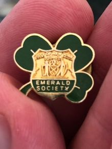 Rare Gold Plated NYPD Emerald Society Pin Badge