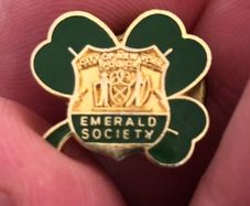 Rare Gold Plated NYPD Emerald Society Pin Badge