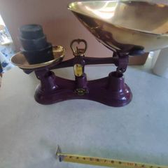 Vintage Salter Balance Scale No. 56, 2kg, Vintage Kitchen Decor, Farmhouse decor, Vintage Kitchen Scale, Cottage Decor, England 1960s
