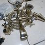 Vintage Retro Antique Plated Brass Bathroom Clawfoot Bath Tub Hand Shower taps Basin & Bath Shower Mixer (never used) Image 10