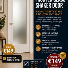 SPECIAL offer Deanta Shaker Frosted Glass