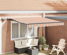 Retractable Awning Manual Multicolour 300 x 250 cm Fabric