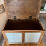 Vintage oak storage box chest Image 6