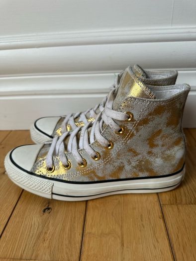 Gold Converse Boots