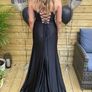 rosies closet black satin debs dress Image 2