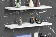 3PCS Floating Shelves,White Shelves for Wall,40cm Floating Shelf  Shelves Screw Mounted,Bookshelf Wall Shelves for Living Room Display,Bedroom,Office,Kitchen Storage