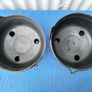 Matching pair of black pot oven style flower pots Image 6