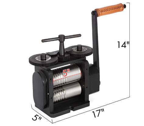 BRAND NEW 5 Inch Rolling Mill Wire Flat Pattern Press Sheet Metal Jewelry Making 4:1 Press Tabletting Tool for Repair Design