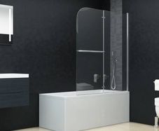 Folding Shower Enclosure 2 Panels ESG 120x140 cm