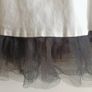 Morgan White Strapless Dress with Black Tulle Hem - Size UK 10 Image 5