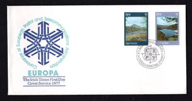 1977 Ireland Europa Commemorative Stamps Illustrated The Irish Times First Day Cover (FDC)