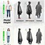 Waterproof Poncho Adult Big Size Lightweight Reusability Waterproof Ponchos for Men and Women Suitable for Outdoor Hiking Camping Cycling Traveling Waterproof Raincoat Image 3