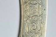 Sterling silver knife, 1901, fully silver inc blade. Intricate decoration.