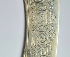 Sterling silver knife, 1901, fully silver inc blade. Intricate decoration.