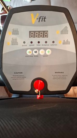 V-fit folding treadmill on wheels