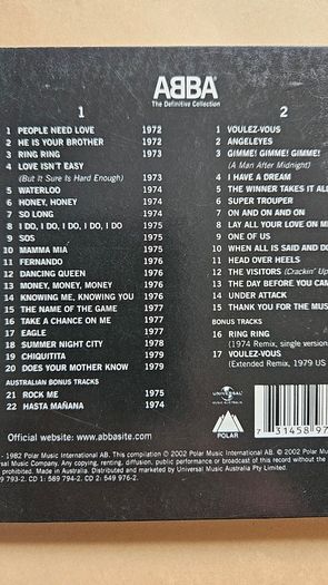 ABBA - The Definitive Collection. 2 CD.