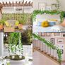 Artificial Ivy Garlands - 6Pack 210cm Length - Realistic Fake Vines for Room Aesthetic and Garden Wall Decoration for Indoor Outdoor, Green Faux Leaves Image 3