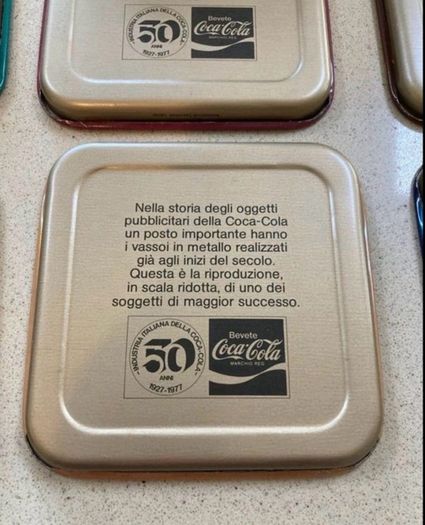 Coca Cola 6 Metal Liberty Coasters