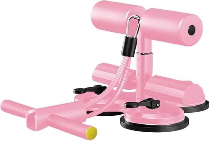 Sit-Up Bar Floor, Ab Exercise Machine, Home Workout Equipment with Suction Cups, Resistance Bands with Adjustable Tension, Ab Exercise Bar with Non Slip Base, Sit Up Trainer for Women Men