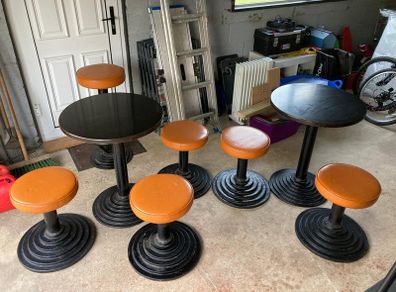 Vintage Bar Tables and Stools
